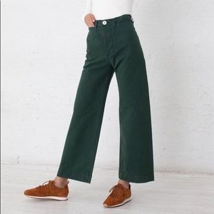 Jesse Kamm Forest Service Green Sailor Pants - Size 0